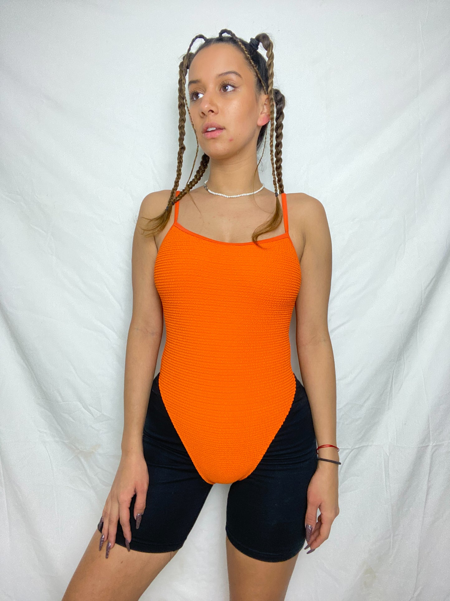Texture Orange Bodysuit