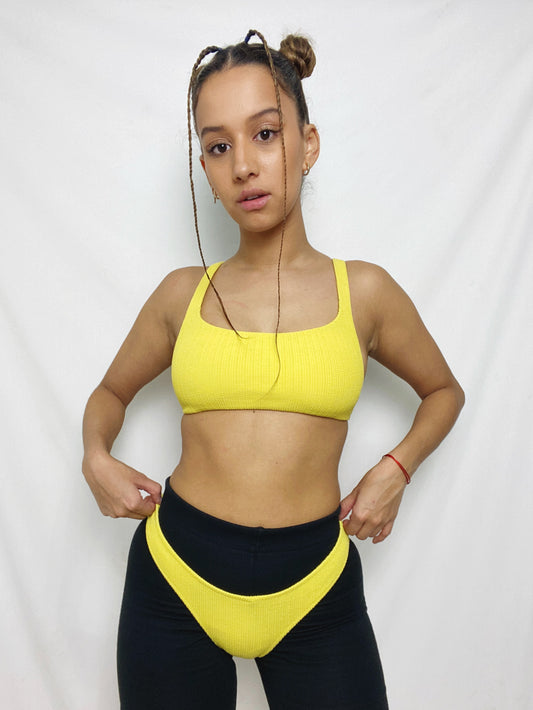 Yellow Texture Two Piece